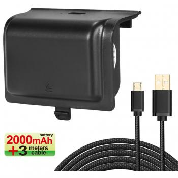 Batería de Controlador Xbox One Batería Recargable 2000mAh KINGTOP Cargador Extendido con 3M Cable de Carga USB para Controladores inalámbricos Xbox One / Xbox One S / Xbox One Elite / Xbox One X