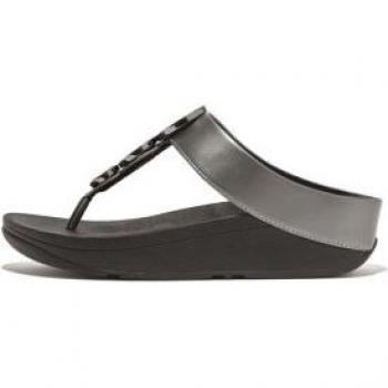 Fitflop Women's Halo Bead-Circle Metallic Toe-Post Sandals