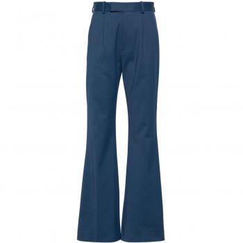 Vivienne Westwood Women's High-Waisted Flared Trousers in Blue | Size 42 | 1F010008W00R8K414