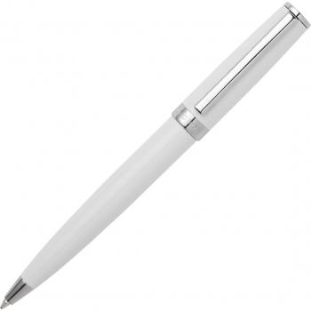 BOSS Gear Icon White & Chrome Plated Ballpoint Pen HSN2544G