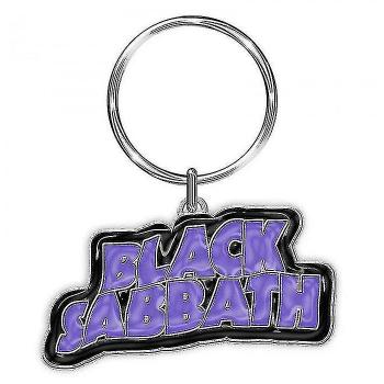 Llavero esmaltado con el logotipo de Black Sabbath Morado/plata/negro One Size