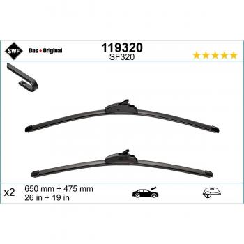 Limpiaparabrisas SWF 119320 con diseño optimizado y alta durabilidad