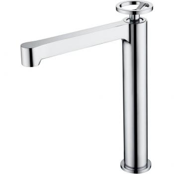 Grifo Monomando Alto para Lavabo Olimpo Imex - Mezclador de Agua Fría y Caliente, Ahorro de Agua, Caño Alto, Color Cromado