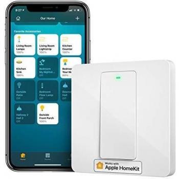 Interruptor de Pared Inteligente, 1 Vía, 1 Canal. Wi-Fi Interruptor. Compatible con Apple HomeKit Siri, Alexa, Google Assistant y SmartThings. meross.