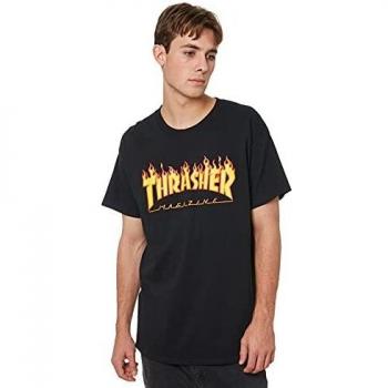 Thrasher Flame Logo Black Unisex T-Shirt