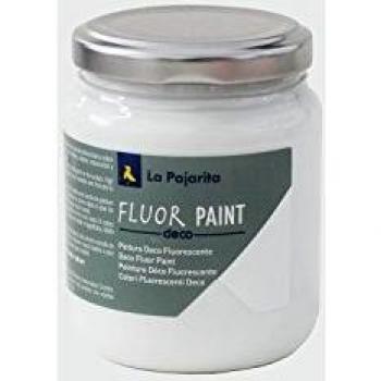 La Pajarita 132337 Pintura para Decoración y DIY, Fluor, 1, Blanco