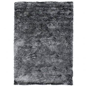CELESTE - Alfombra de Pelo Largo Extra Suave 130 x 180 cm Gris Claro