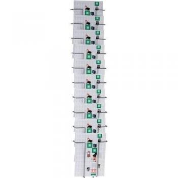 Soporte de Pared para Literatura Twinco de Metal A4 con 10 Compartimentos 235 x 75 x 1152mm Color Plata
