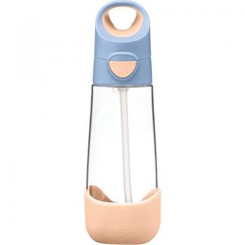 Peach 600 ml Bottle with Straw