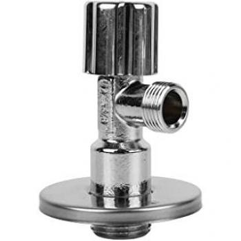 Válvula de Escuadra 1/2 x 3/8 Modelo Pistón - Fabricada en Latón CV617N con Cierre y Apertura Regulable