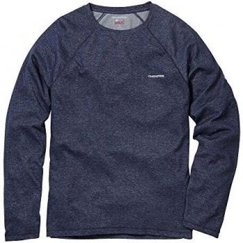 Manga para hombre Craghoppers NosiLife Bayame camiseta larga suave marino XL