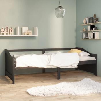Sofá cama de madera de pino macizo gris 90x200cm