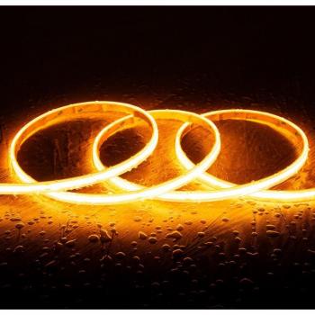 Tira LED Regulable 220V COB 560 LED/m 14W/m 1250lm/m Silicona Flexible IP65 Ancho 10mm Corte a Medida 2200K Súper Cálido 3m