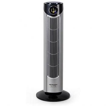 Orbegozo TWM 1010 - Ventilador de torre, 3 velocidades, mando a distancia, 3 modos de ventilación, temporizador, display digital, 45 W