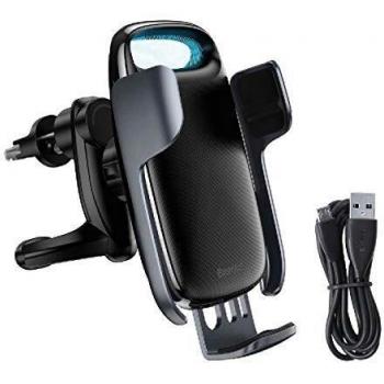 Baseus Milky Way Electric Bracket Wireless Charger 15W Car Mount Gravity Phone Holder Black