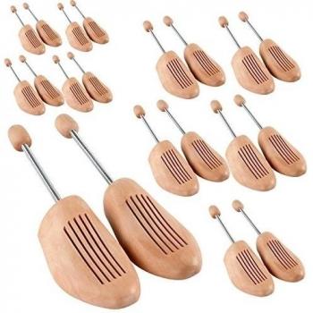 Jago - Hormas para zapatos de madera natural en set de 10 pares - talla 35-38