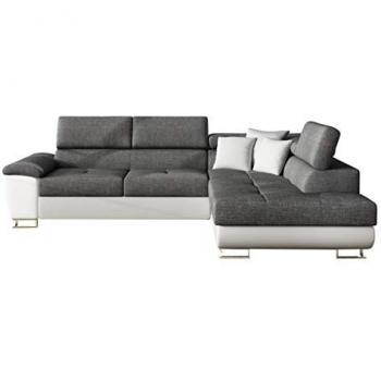 Sofá rinconero Comfivo 166 con función de descanso y caja de ropa de cama, 270 x 202 x 71 cm