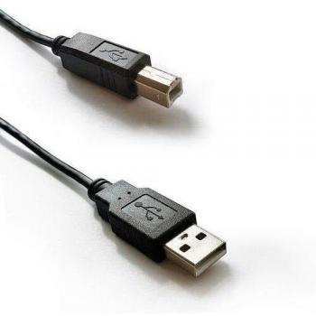 Cabo USB 2.0 A-B M/M 1.8m Negro tipo impresora Atlantis P019-UB2-ABMM-2