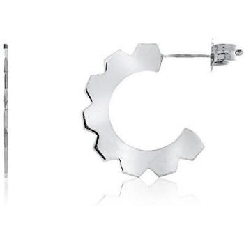 Córdoba Jewels | Pendientes en plata de ley 930 con diseño Aro Tuerca Silver