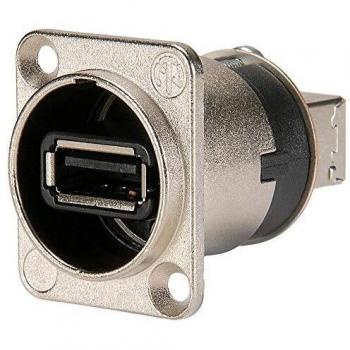 Neutrik NTR-NAUSB - Adaptador USB, con conectores USB tipo A y B, diseño robusto y duradero, compatible con dispositivos de audio profesional, ideal para aplicaciones en estudio y en vivo