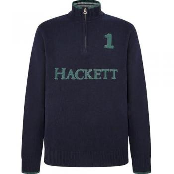 Jersey de hombre Hackett con media cremallera, cuello alto