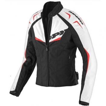 SPIDI Chaqueta Moto en Tejido NW 200 Tex Lady, Negro/Rojo, L