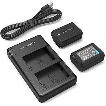 Cargador Sony NP-FW50 RAVPower de 1100mAh con Batería Recargable