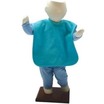 ISI Mini babero 9103841A grande y elástica, sin cierre de botón, XXL, de doble capa para la doble protección, Azul