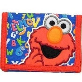 Blue Elmo Trifold Billetera Cartera - Trifold Velcro Wallet