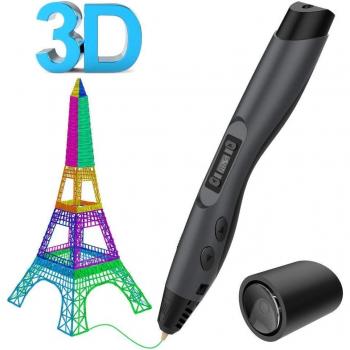 Plumas para impresión 3D, SUNLU 3D Pluma Inteligente Pen Bolígrafo de Impresión Estereoscópica con Soporte de Seguridad para Crear y Modelar Figuras 3D Compatible