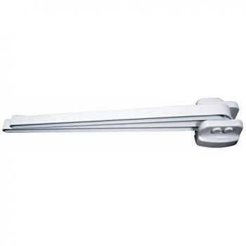 MSV TOALLERO 2 Barras Blanco Basic, Polipropileno, Doble
