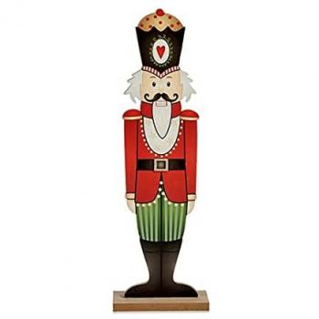 Figura Decorativa Cascanueces de Madera 10x60x19 cm