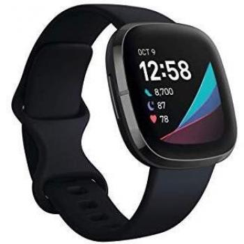 Fitbit Sense Advanced Smartwatch with Tools for Heart Health, Stress Management & Skin Temperature Trends, Carbon/Graphite Stainless Steel