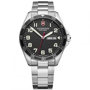 Victorinox Field Watch Reloj para Hombre Analógico de Cuarzo con Brazalete de Acero Inoxidable V241849