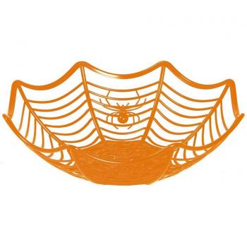 Bandeja Naranja Telaraña de Plástico 28X8 cm Guirca
