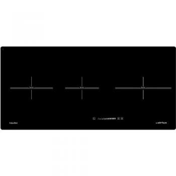 Placa de Inducción Airlux ATI83BK 78cm, 3 Fuegos, 6700W, Negro Integrado