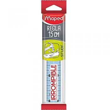 Maped Regla Study Irrompible x 15 cm COLORES SURTIDOS