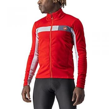 Chaqueta Castelli Mortirolo 6S GORE-TEX INFINIUM™ roja plateada para hombre, tamaño L