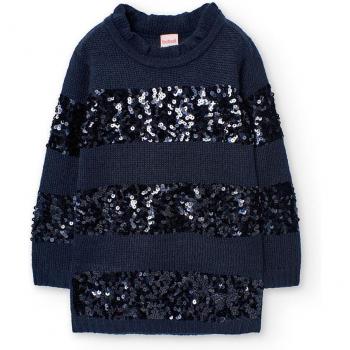 Vestido de niña de punto con lentejuelas Boboli