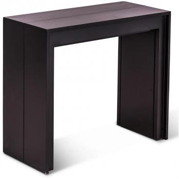 Consola Extensible en MDF Negro Pinocchio STS - 90cm x 42,5/302,5cm x 76cm