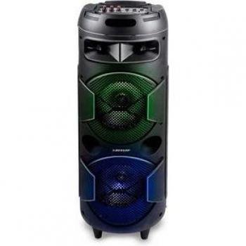 Altavoz Inalámbrico Dunlop MW-538 Bluetooth 5.0 con Potencia de 2x20W, Batería de 1500mAh, Luces LED, Color Negro - Tamaño Ø27,9x79,6 cm