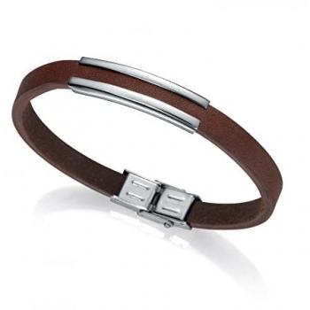 Pulsera de Hombre Viceroy Acero y Piel Marrón Mod. 6461P01011