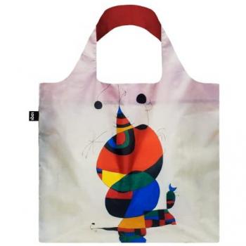 Bolsa Plegable Reciclada Joan Miró Mujer Pájaro y Estrella Multicolor Contemporánea