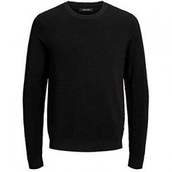 Jack & Jones Jjeliam Knit Crew Neck Noos suéter, Negro