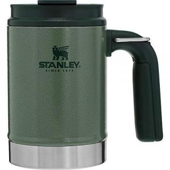 Stanley The Legendary Classic Vacuum Big Grip Camp Mug .47L Hammertone Green 18/8 Stainless Steel Double-Wall Vacuum Insulation Water Bottle Leak Resistant Flip Lid Dishwasher Safe Naturally Bpa-Free