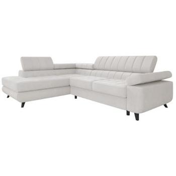 Sofá rinconero Comfivo 207 Premium con función de descanso y caja de ropa de cama, 264x203x73cm