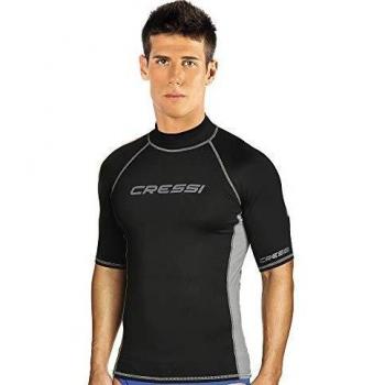Cressi Rash Guard Man, Traje de neopreno UV Filtro de Protección UPF 50+, Hombre, Negro