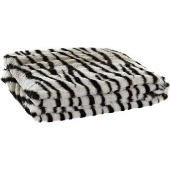 Manta DKD Home Decor Salvaje 130 x 170 x 2 cm Negro Gris Blanco Colonial