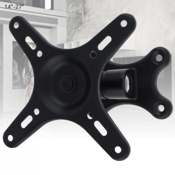 Soporte de pared ajustable para TV de 14 a 27 pulgadas, 10KG, inclinación de 12 grados, compatible con monitores LCD y LED