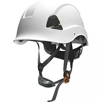 Faru 8492-BL Casco, ABS para Trabajos en Alturas, Color Blanco, 6 Puntos de Anclaje